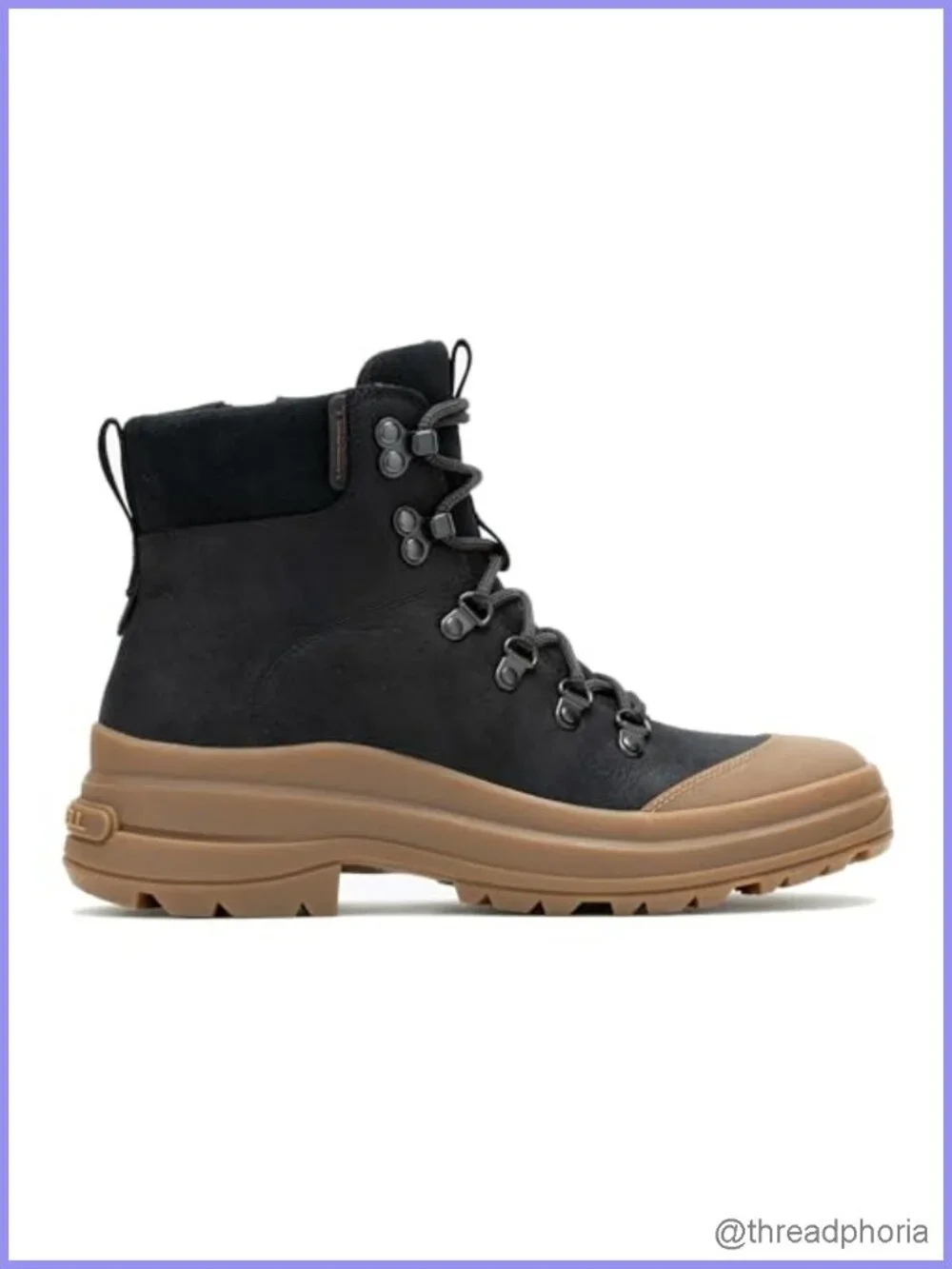 Waterproof Leather Ankle Hiking Boots Lace Zip Round Toe